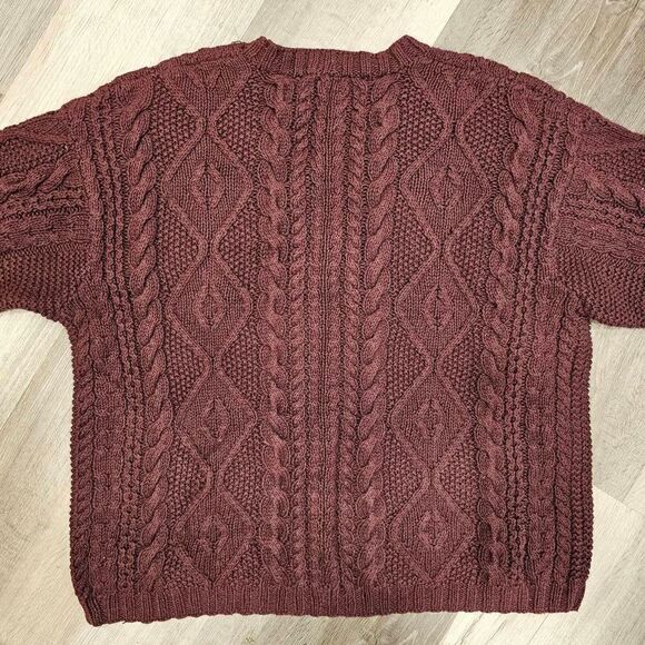 Abercrombie & Fitch women's oversized  Knit Sweater size M Ramie and Cotton blen - Picture 7 of 7